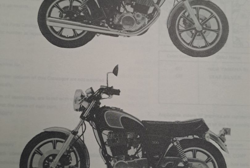 Manuale parti di ricmabio Yamaha SR 500 1981