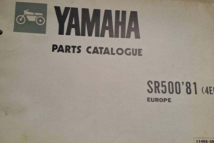 Manuale parti di ricmabio Yamaha SR 500 1981